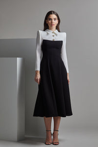 Her Trove-Buttons detailed midi dress