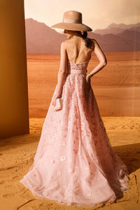 HerTrove-Fully embellished strapless tulle dress