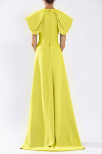 Her Trove - Layered shoulders crepe jumpsuit