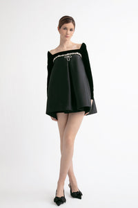 HerTrove-Long sleeves mini gown