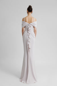 HerTrove-Bow-like neckline crepe dress