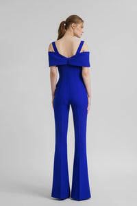 HerTrove-Bow design flared jumpsuit
