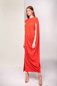 Ankle length draped dress - HerTrove