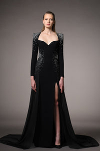 Her Trove-Embroidered gown featuring intricate detailing