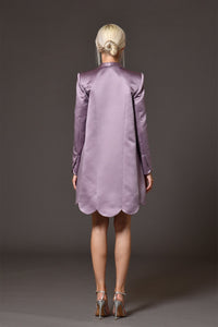 Her Trove-Satin blazer with top and skirt