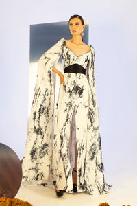 Her Trove - Printed Mikado Piqué dress